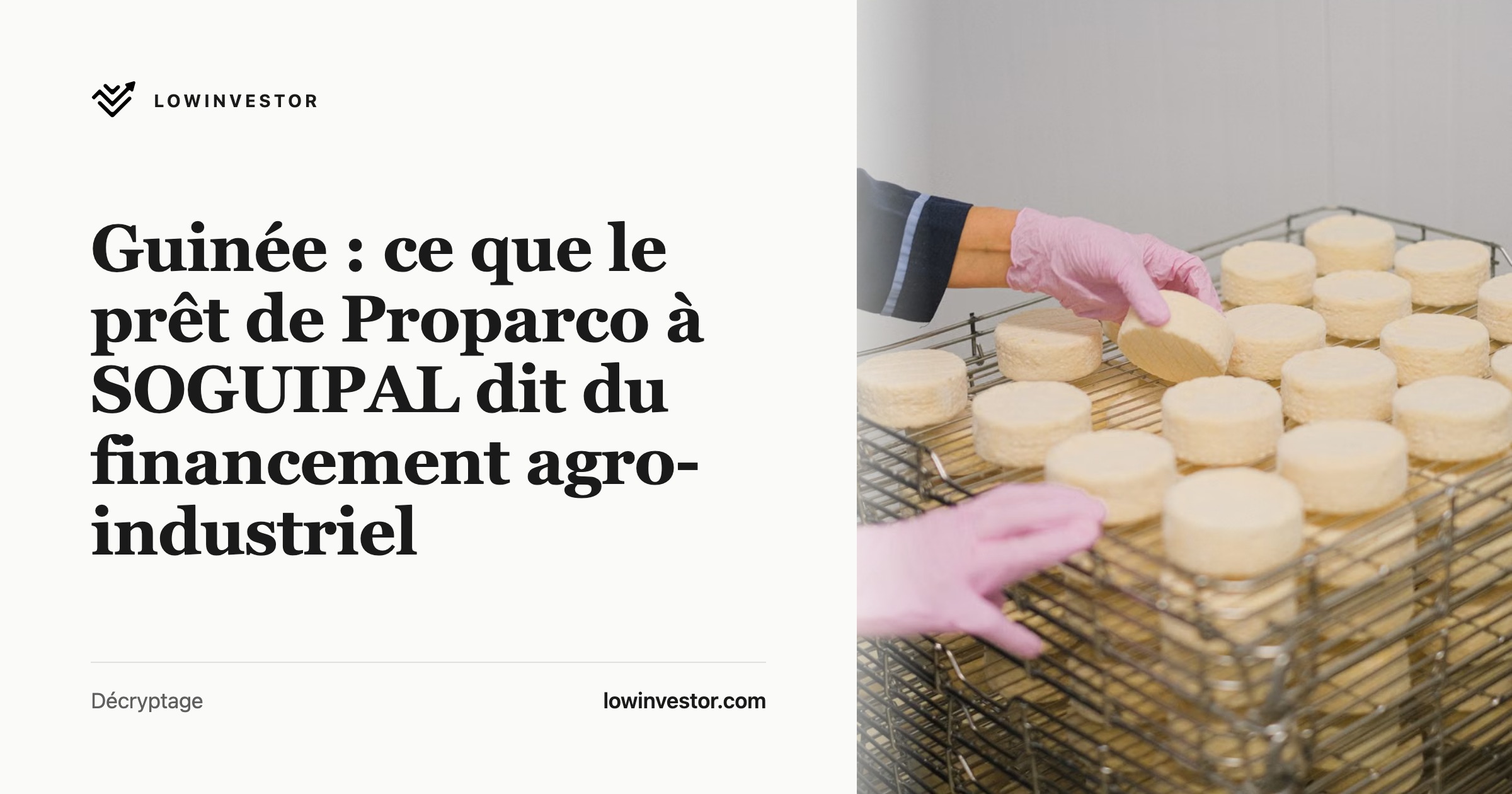 Guinée : ce que le prêt de Proparco à SOGUIPAL dit du financement agro-industriel